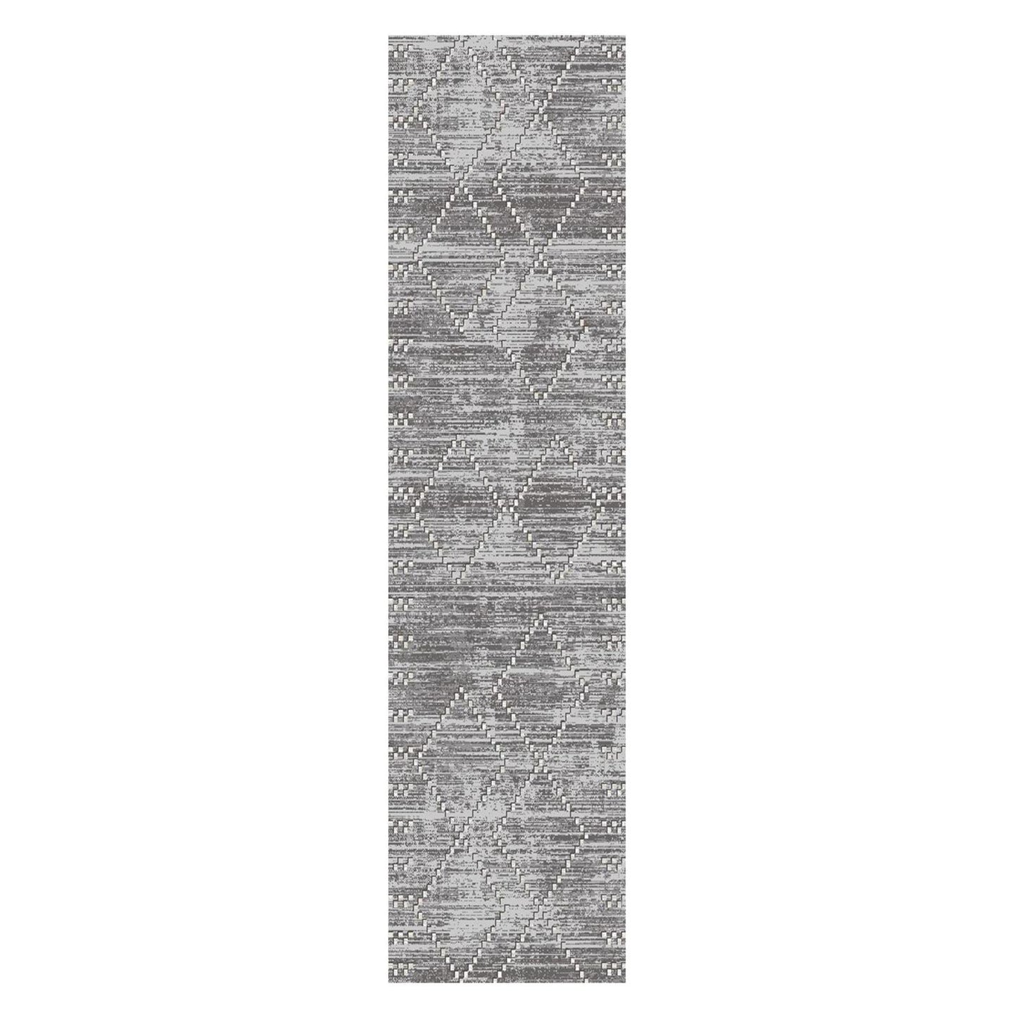 Athens Sparta Gray 7'10"x10'10" Polyester Machine Loomed Area Rug 12mm pile height