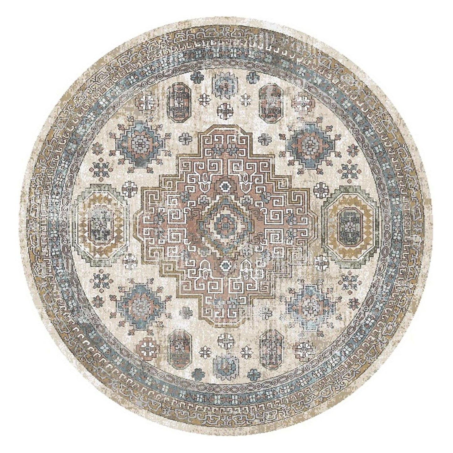 Athens Tripoli Taupe 9'2"x12'6" Polyester Machine Loomed Area Rug 12mm pile height