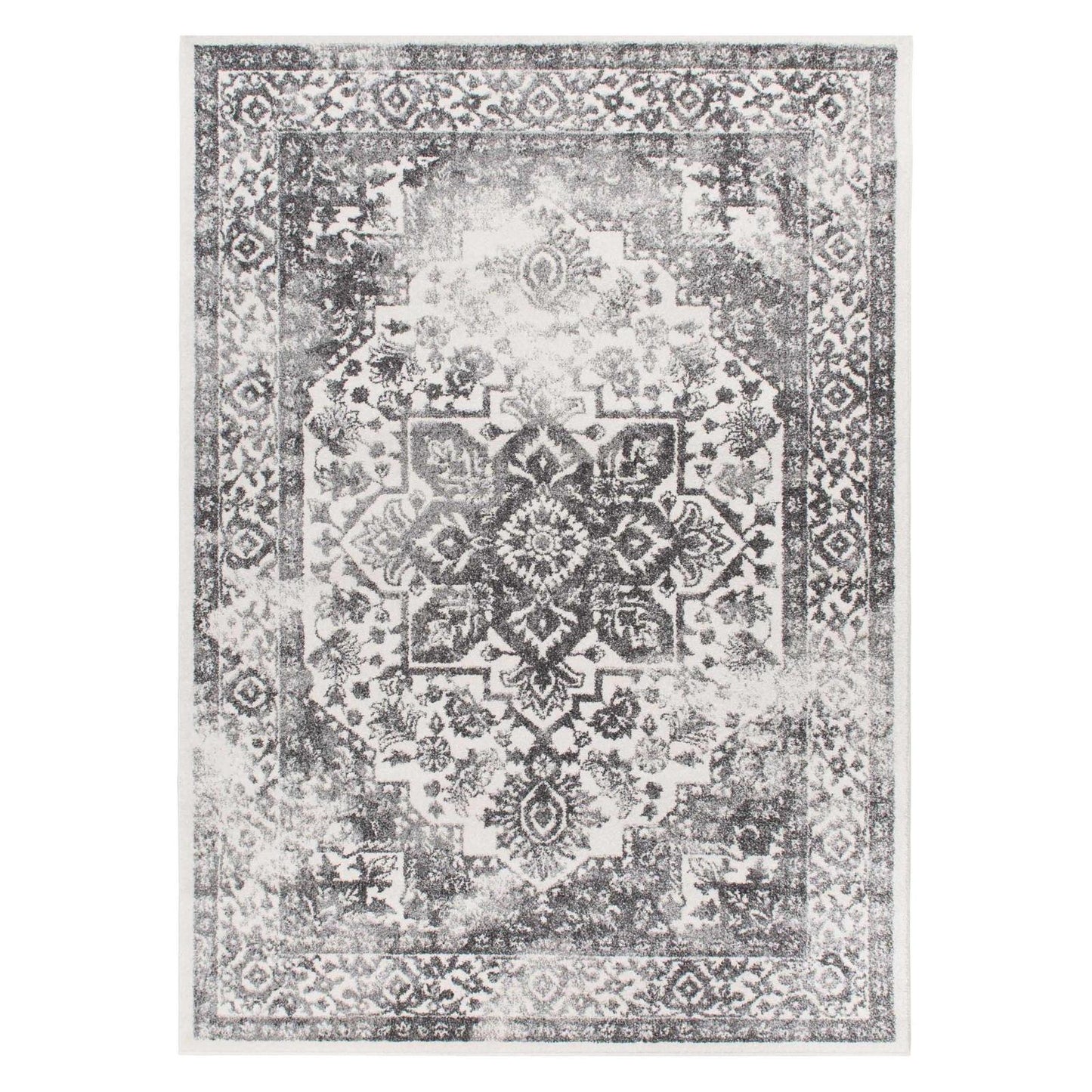 Augusta Heather Cream 7'10"x9'10" 100% Freize Polypropylene Machine Loomed Area Rug 9mm pile height
