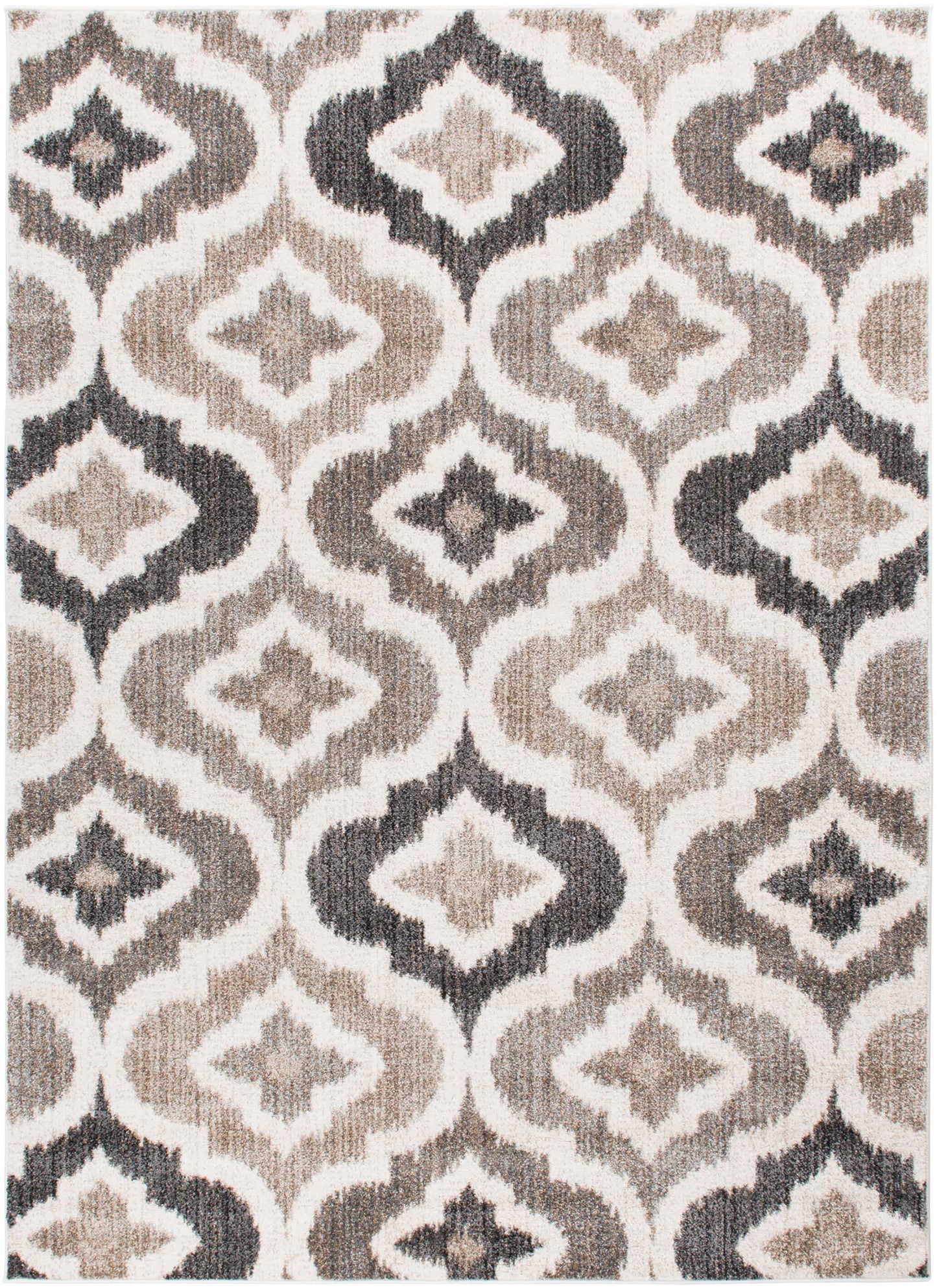 Augusta Alexa Multi 7'10"x9'10" 100% Freize Polypropylene Machine Loomed Area Rug 9mm pile height