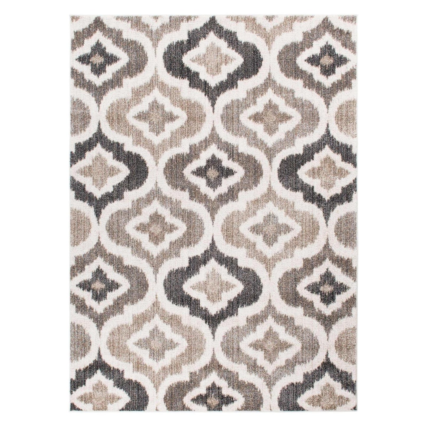 Augusta Alexa Multi 7'10"x9'10" 100% Freize Polypropylene Machine Loomed Area Rug 9mm pile height