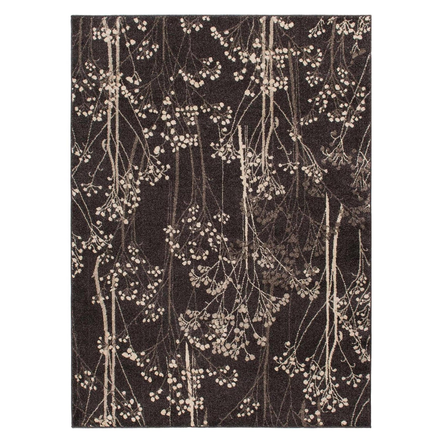 Augusta Aspen Brown 7'10"x9'10" 100% Freize Polypropylene Machine Loomed Area Rug 9mm pile height