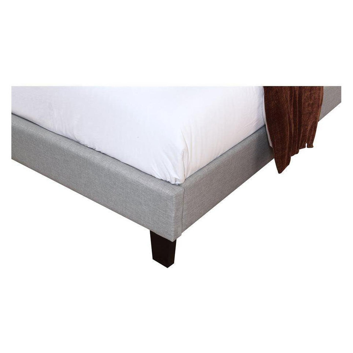 MADISON Complete Upholstered Cal-King Bed; Gray