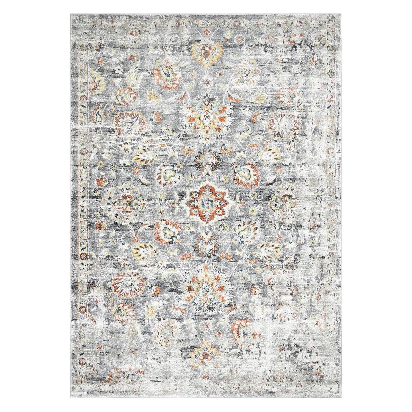 Barcelona Mateo Gray 9'2"x12'10" 100% Polypropylene Machine Loomed Area Rug 13mm pile height