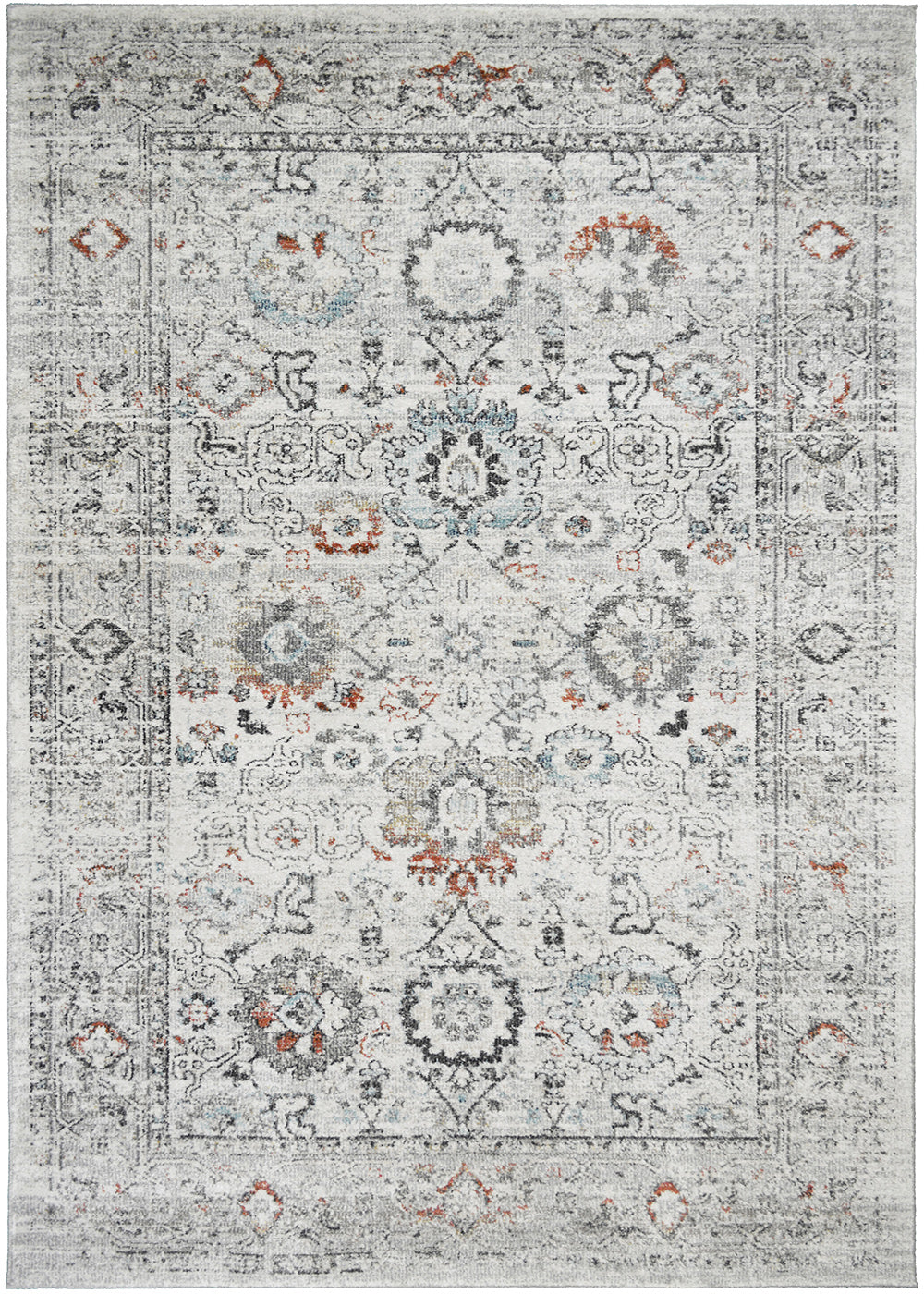 Barcelona Jules Ivory 5'3"x7'3" 100% Polypropylene Machine Loomed Area Rug 13mm pile height
