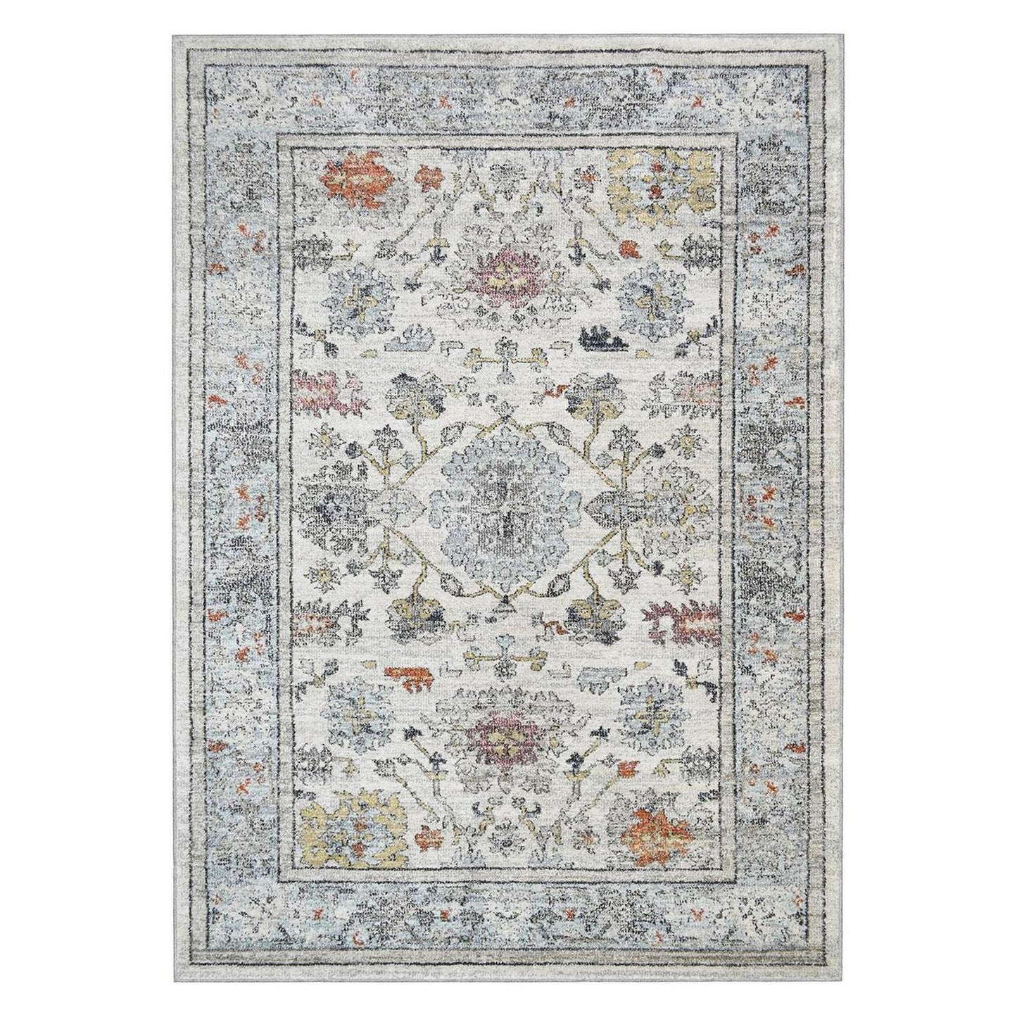 Barcelona Dorset Ivory 5'3"x7'3" 100% Polypropylene Machine Loomed Area Rug 13mm pile height