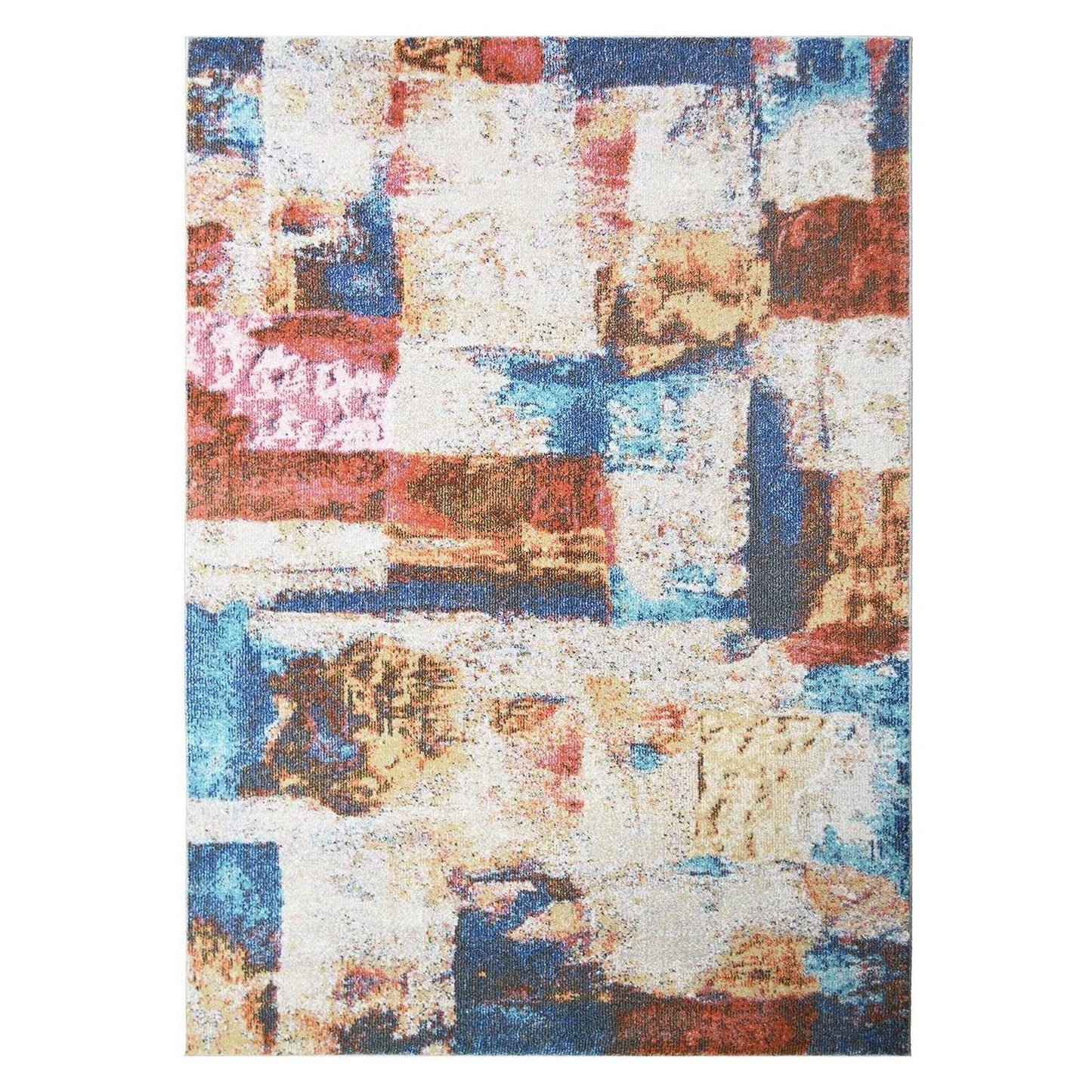 Barcelona Stucco Multi 5'3"x7'3" 100% Polypropylene Machine Loomed Area Rug 13mm pile height
