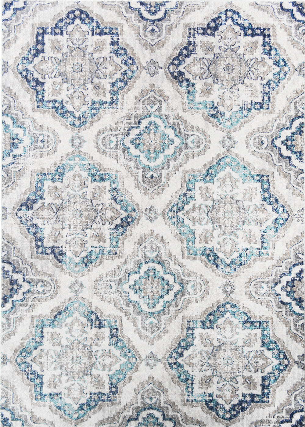 Barcelona Terrazzo Ivory 9'2"x12'10" 100% Polypropylene Machine Loomed Area Rug 13mm pile height