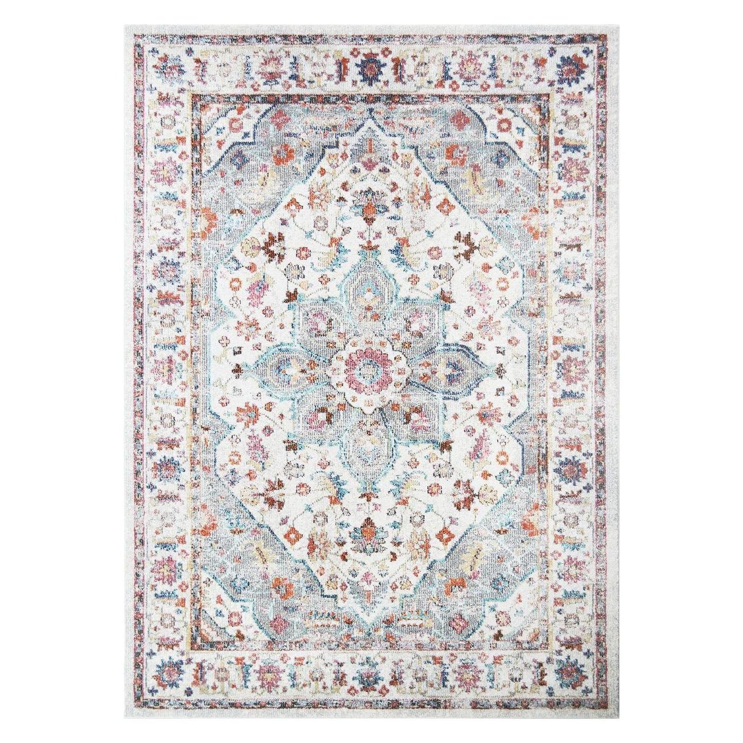 Barcelona Catalina Ivory 7'10"x9'10" 100% Polypropylene Machine Loomed Area Rug 13mm pile height