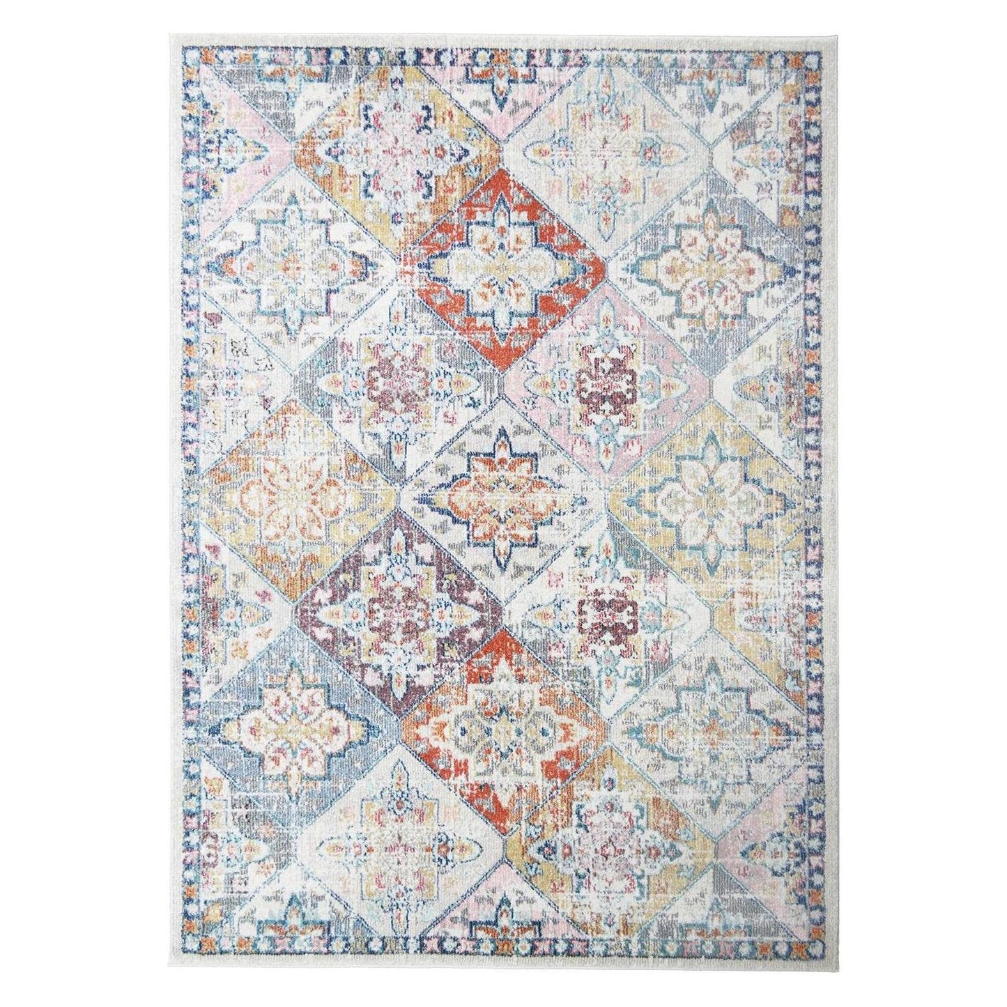 Barcelona Porcelain Multi 9'2"x12'10" 100% Polypropylene Machine Loomed Area Rug 13mm pile height