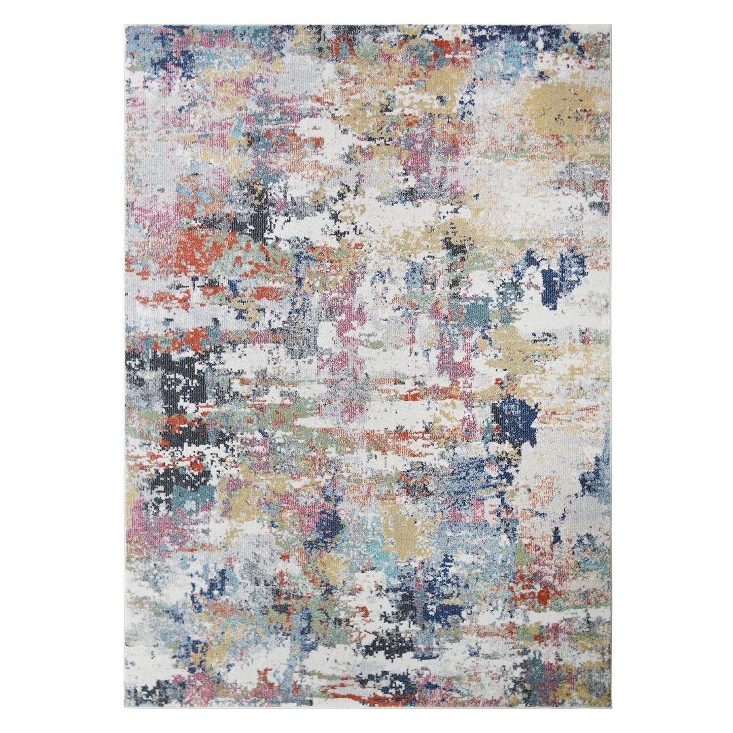 Barcelona Canvas Multi 7'10"x9'10" 100% Polypropylene Machine Loomed Area Rug 13mm pile height