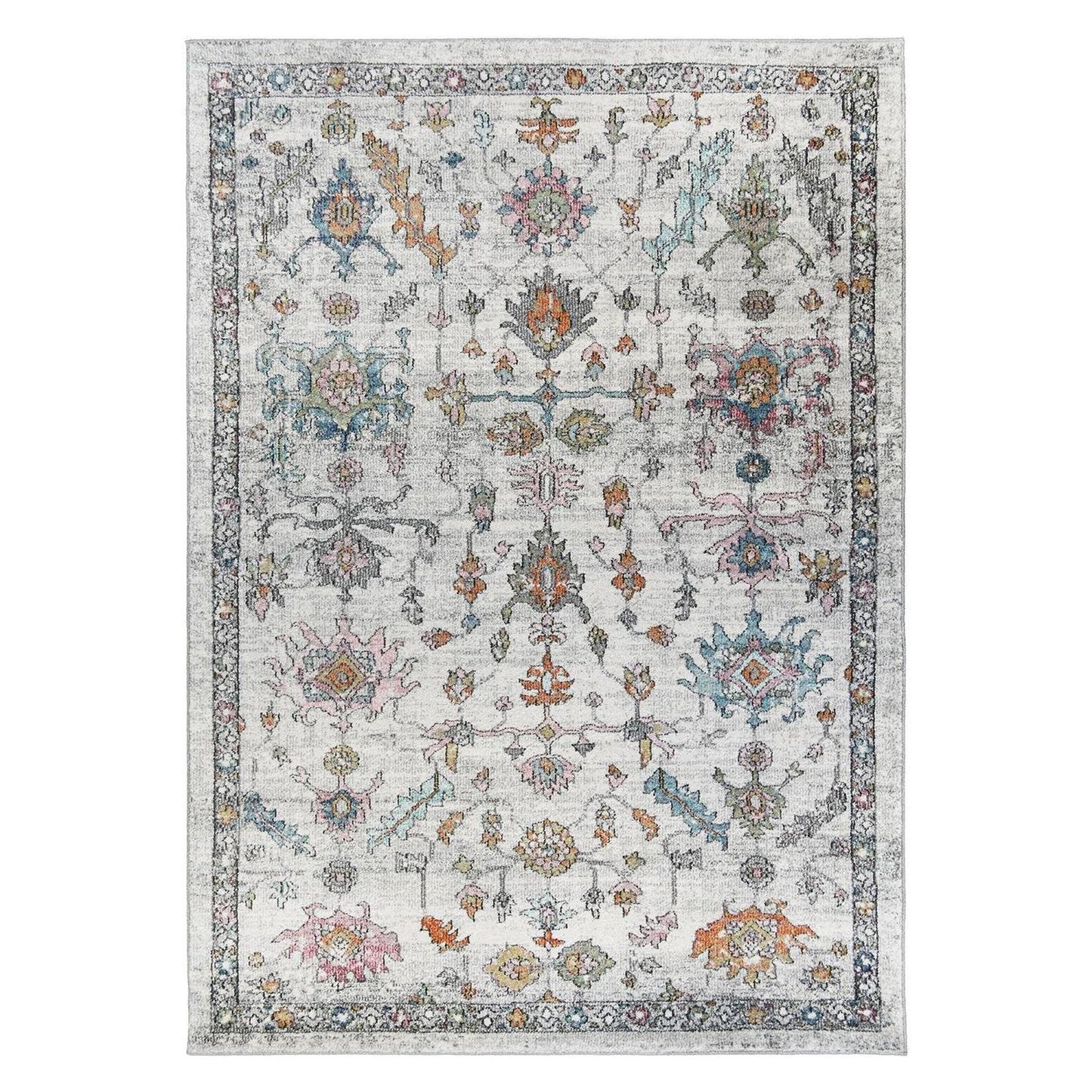 Barcelona Lucia Ivory 7'10"x9'10" 100% Polypropylene Machine Loomed Area Rug 13mm pile height
