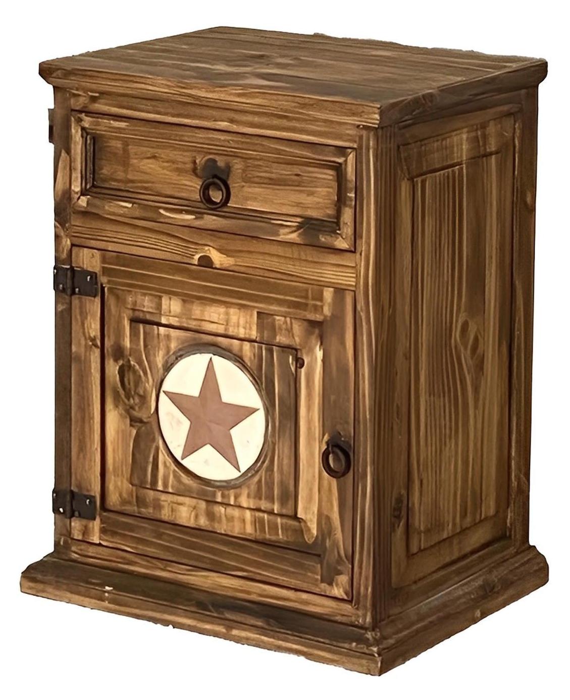 Cedar Hill Left Nightstand With Stone Star