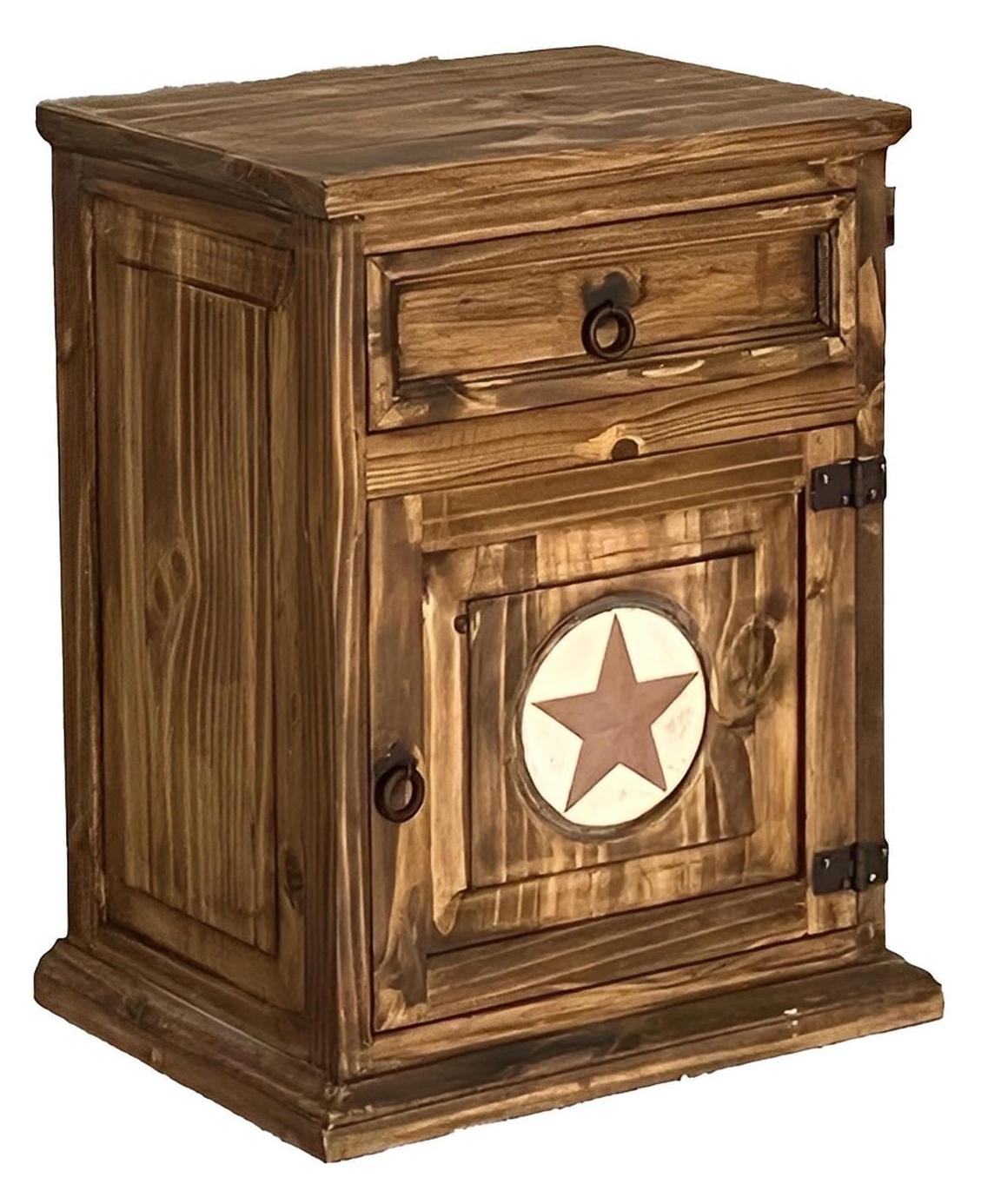 Painted Hill Right Nightstand With Stone Star