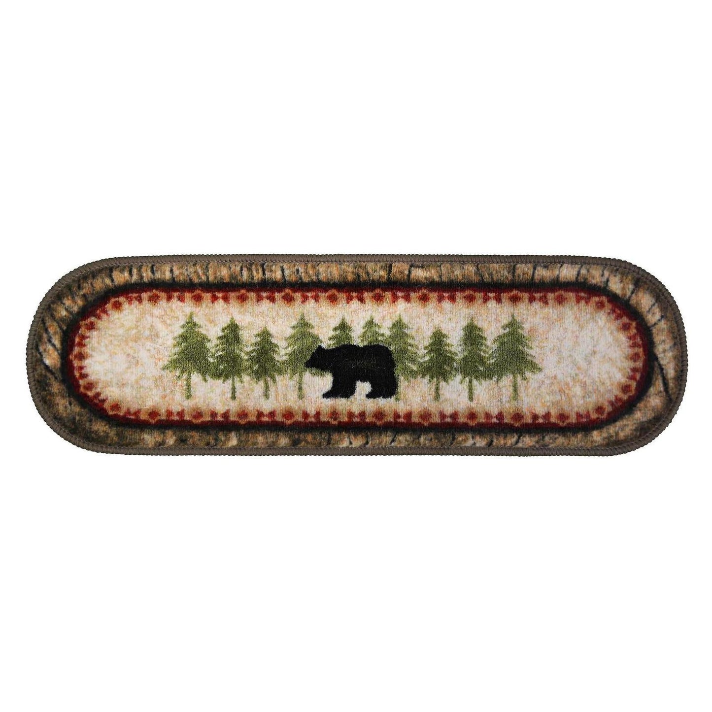 Cozy Cabin - Birch Bear 9"x30" - Washable ; (Pack of 13), Made in the USA, 8mm pile height