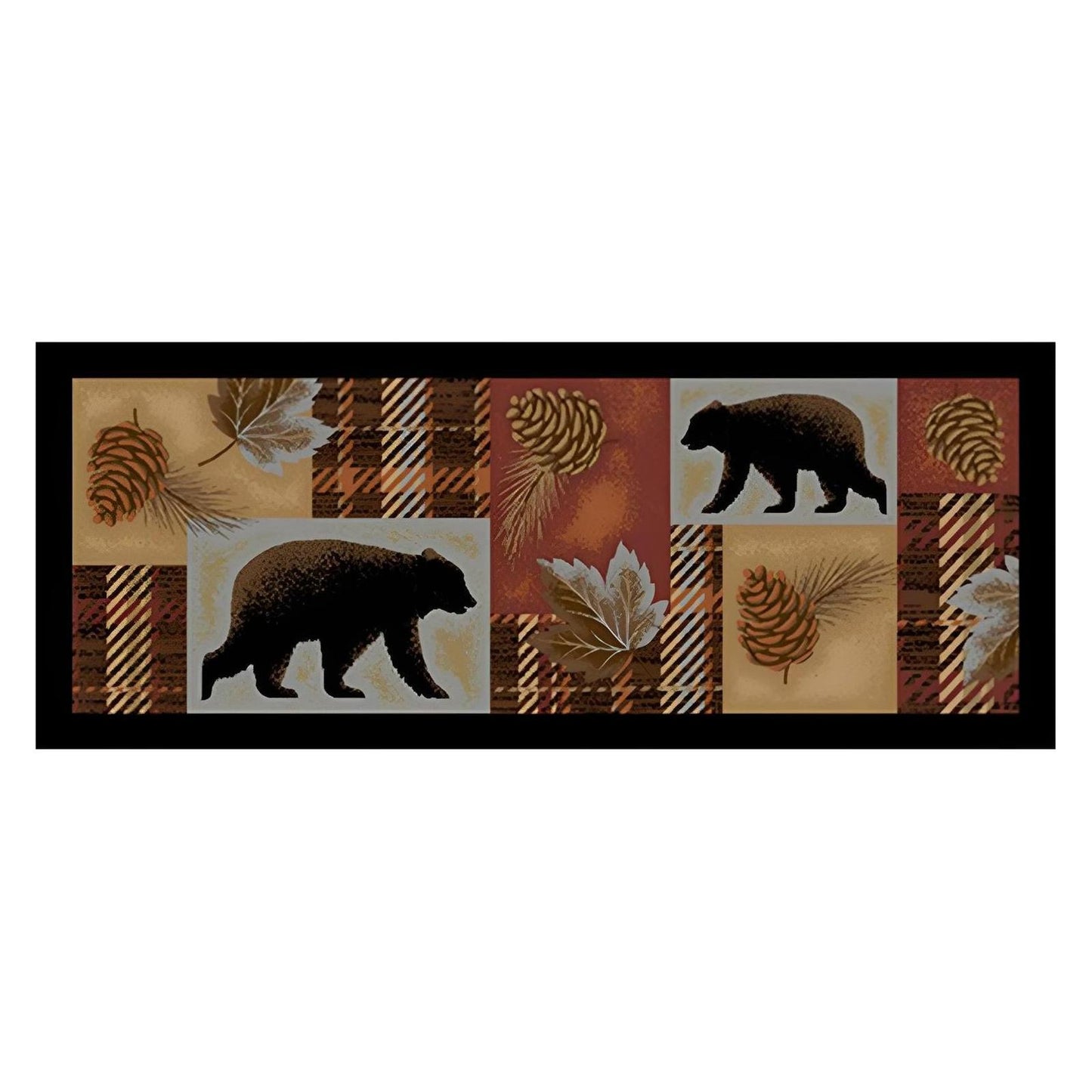 Cozy Cabin Highland Forest 20"x44"- Washable, Made in the USA, 8mm pile height