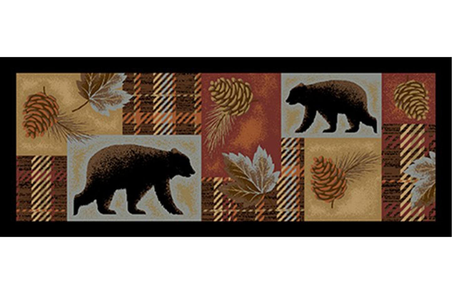 Cozy Cabin Highland Forest 24"x60"- Washable, Made in the USA, 8mm pile height