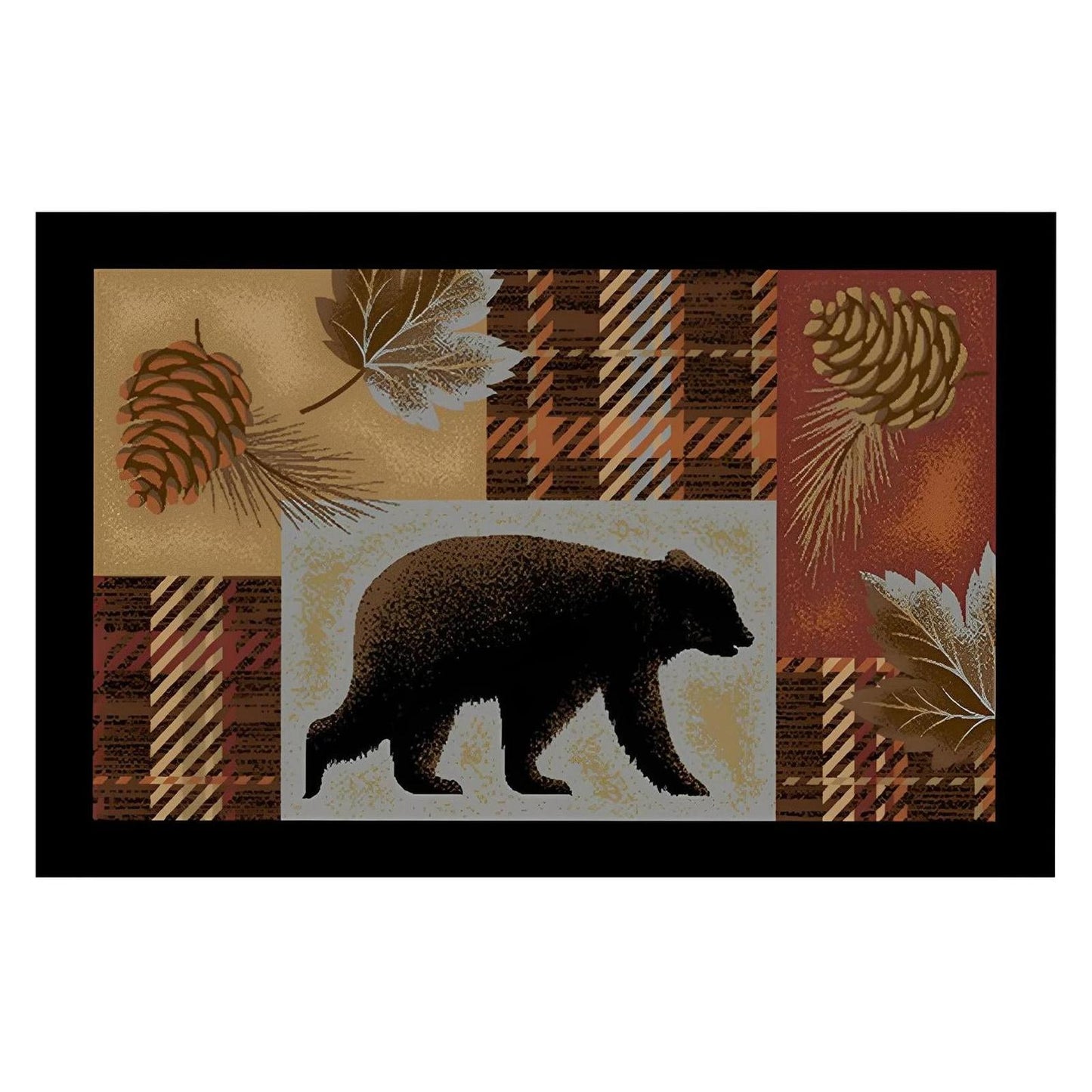 Cozy Cabin Highland Forest 20"x44"- Washable, Made in the USA, 8mm pile height