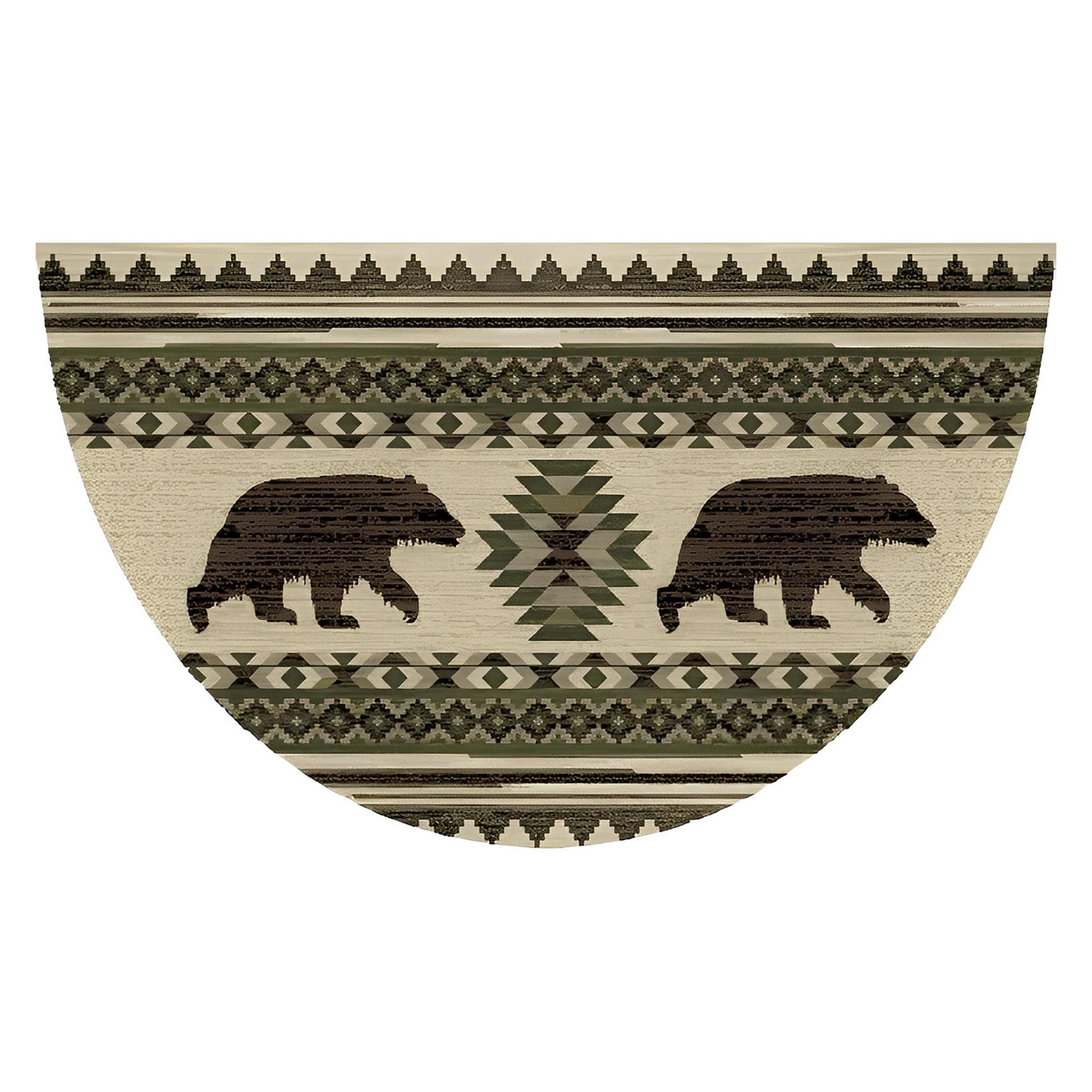 Cozy Cabin - Bear Brothers 19"x31"- Washable; Slip-Resistant Back, Made in the USA, 8mm pile height