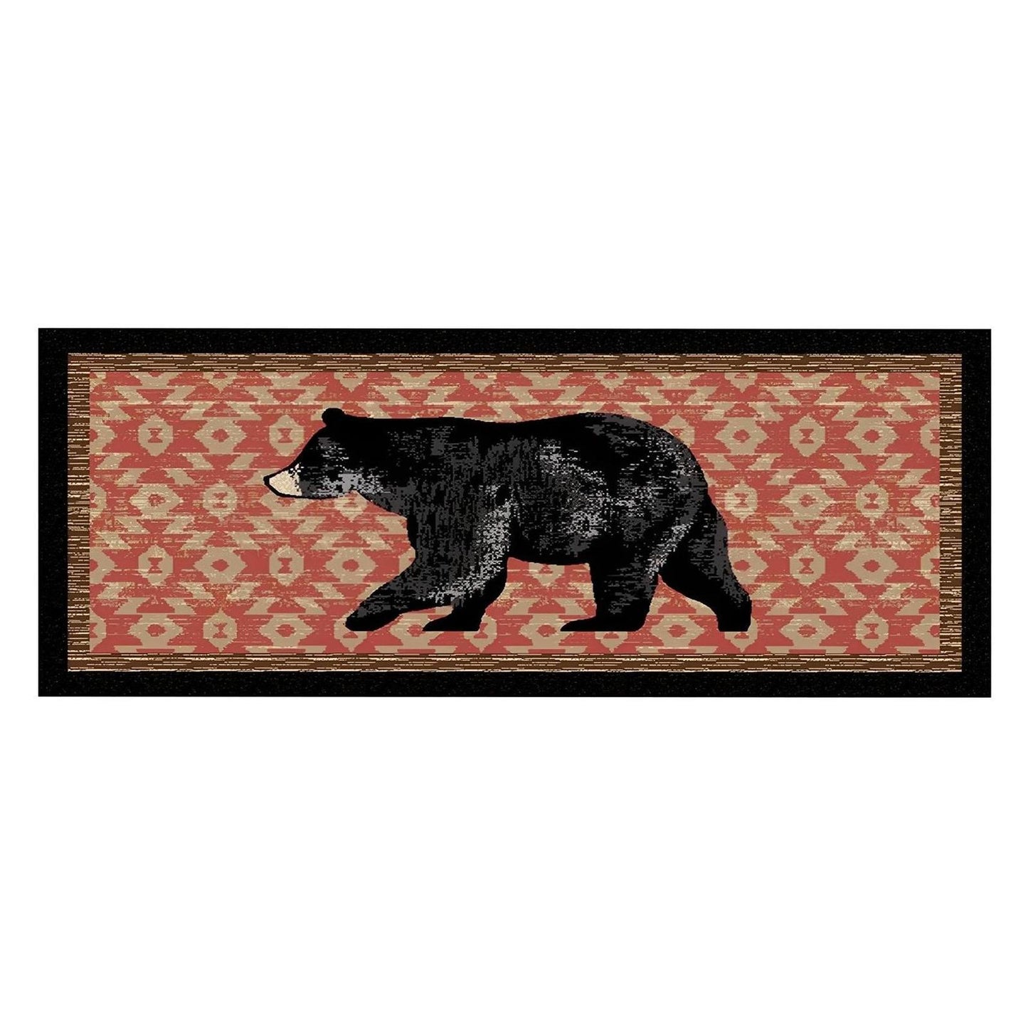 Cozy Cabin Nature Trail Washable; Slip-Resistant Back, Made in the USA, 8mm pile height