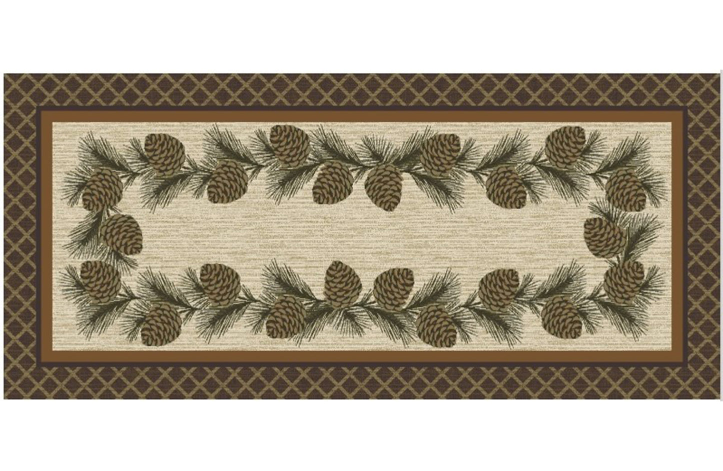Cozy Cabin - Broken Branch 20"x44"- Washable, Made in the USA, 8mm pile height