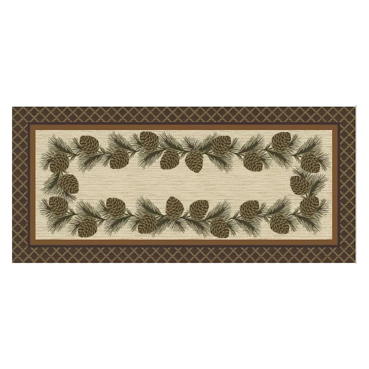 Cozy Cabin - Broken Branch 20"x44"- Washable, Made in the USA, 8mm pile height