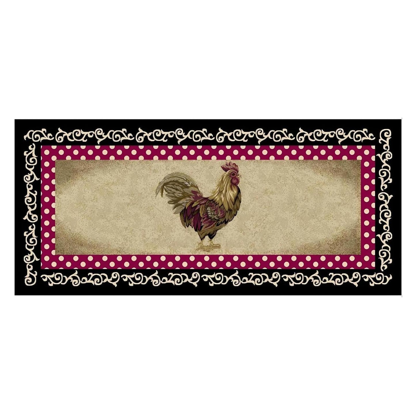 Cozy Cabin - Free Range 20"x44"- Washable; Slip-Resistant Back, Made in the USA, 8mm pile height