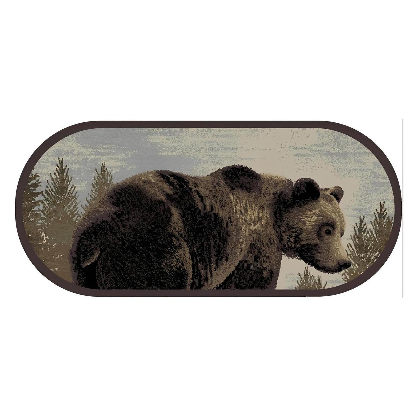 Cozy Cabin Looking Back Washable; Slip-Resistant Back, Made in the USA, 8mm pile height