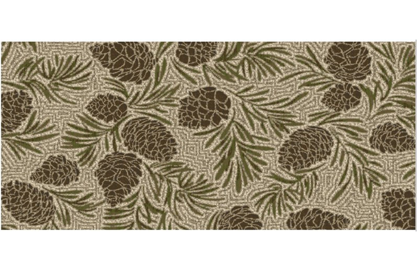 Cozy Cabin Evergreen Multi Washable; Slip-Resistant Back, Made in the USA, 8mm pile height