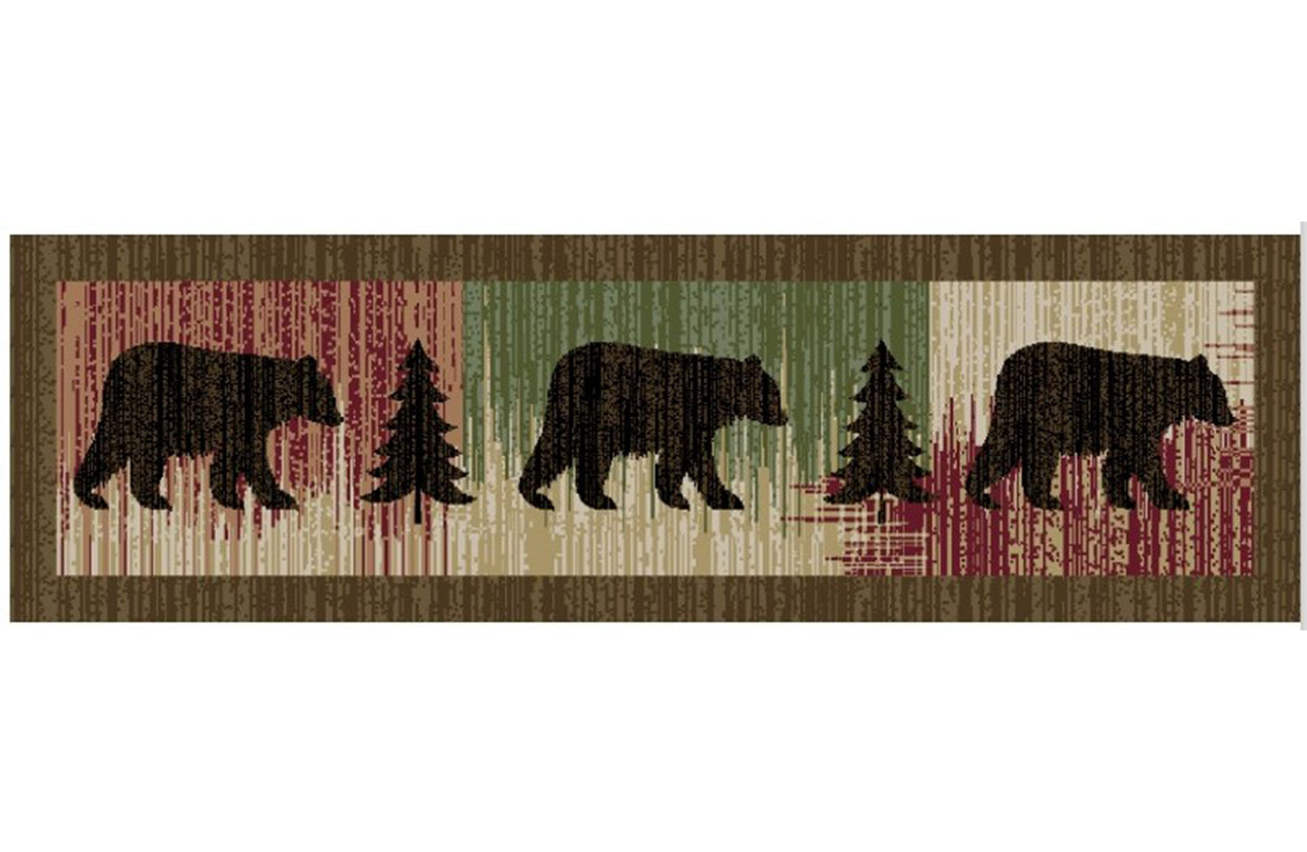 Cozy Cabin Poplar Trail Stair Treads 9"x30" Washable ; (Pack of 13), Made in the USA, 8mm pile height