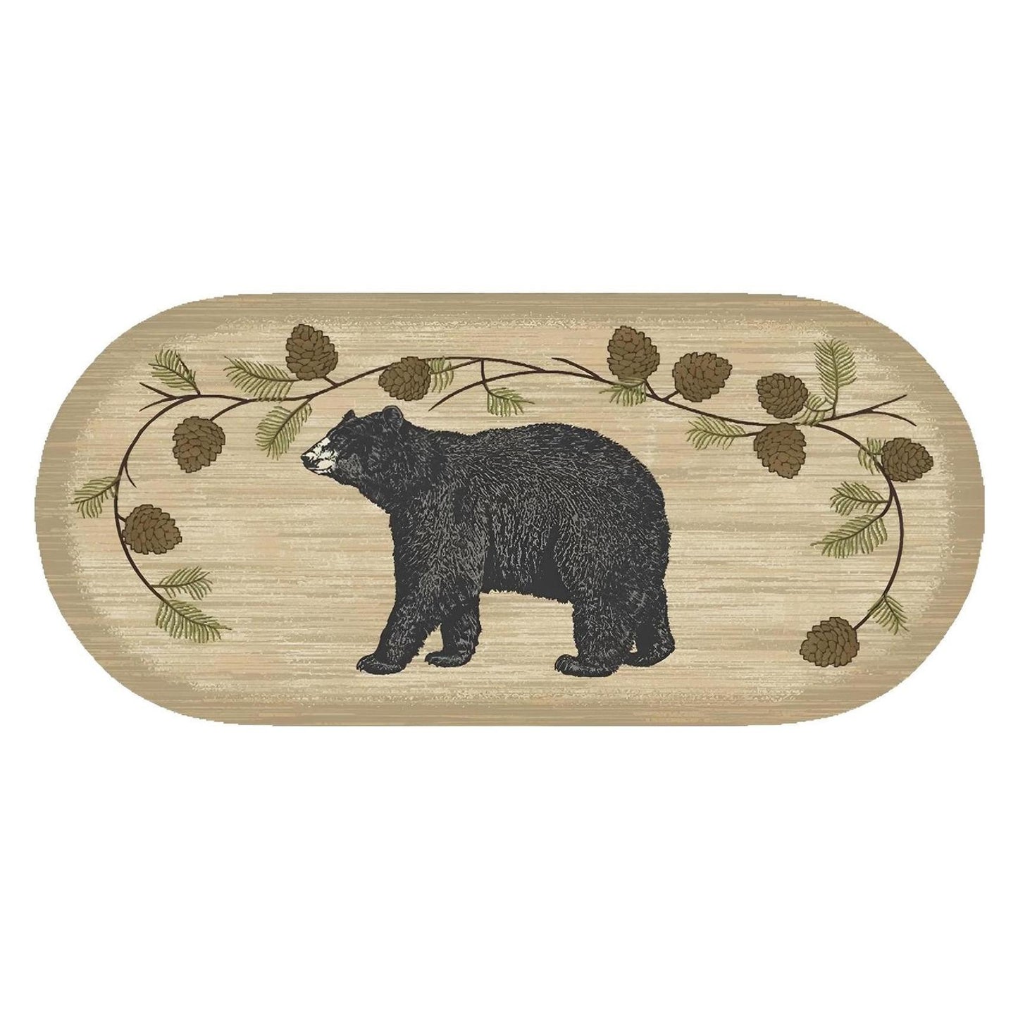 Cozy Cabin Bear Sighting 20X44 Washable; Slip-Resistant Back, Made in the USA, 8mm pile height