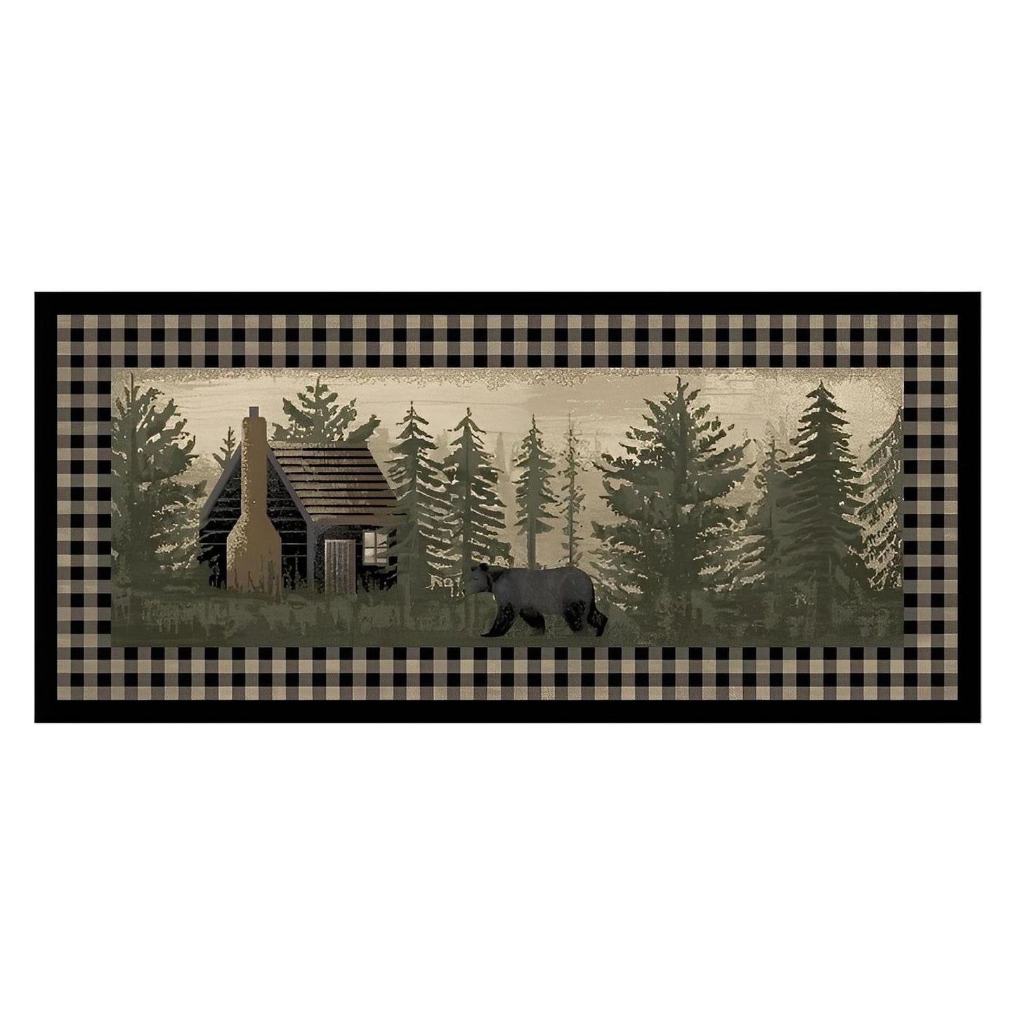 Cozy Cabin Blissful Cottage Washable; Slip-Resistant Back, Made in the USA, 8mm pile height