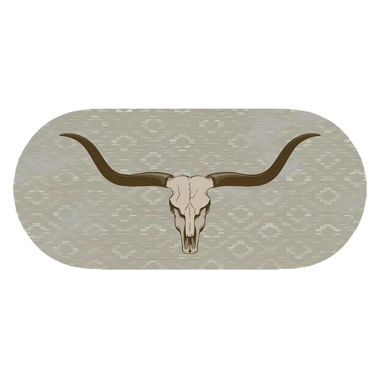 Cozy Cabin Longhorn Washable; Slip-Resistant Back, Made in the USA, 8mm pile height