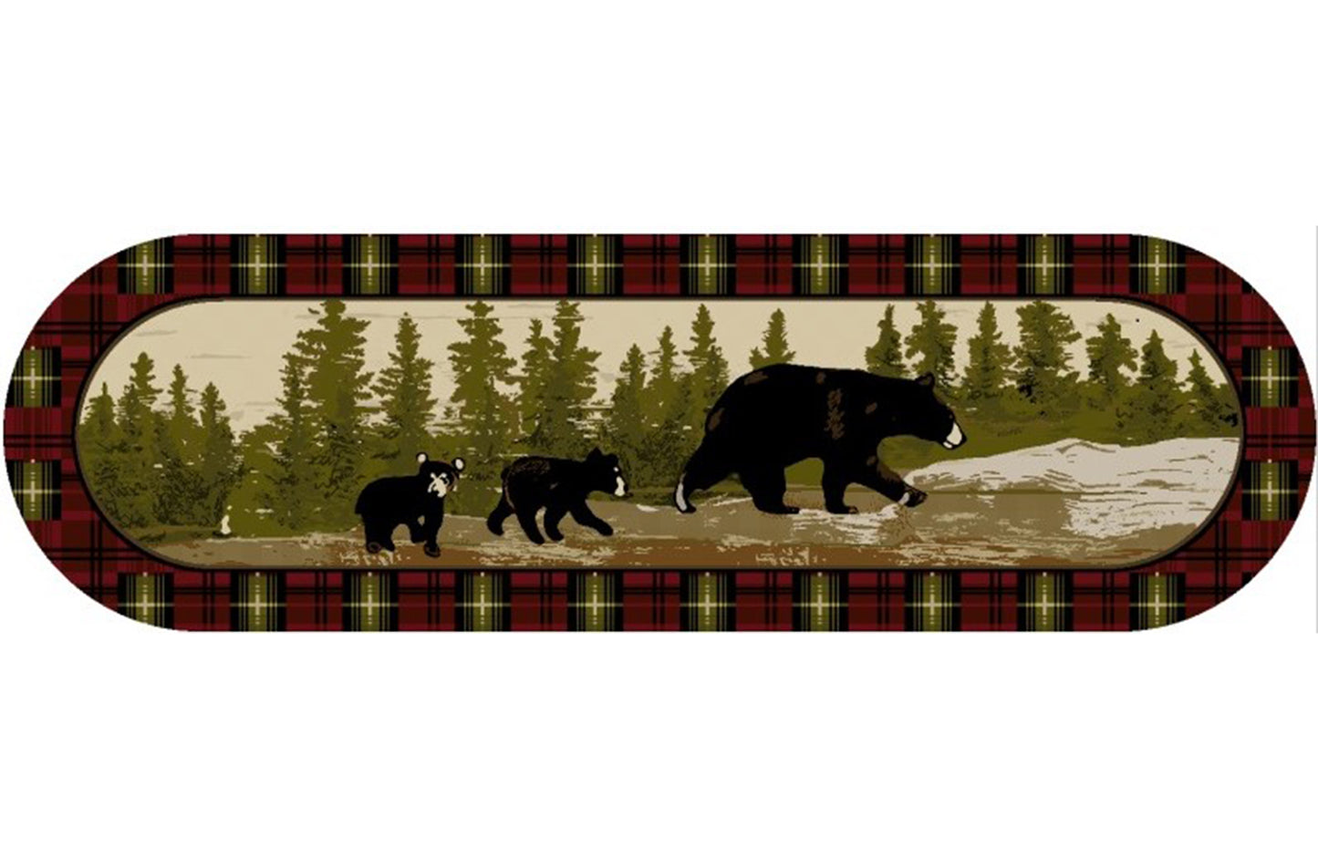 Cozy Cabin - Following Mama 9"x30" - Washable ; (Pack of 13), Made in the USA, 8mm pile height