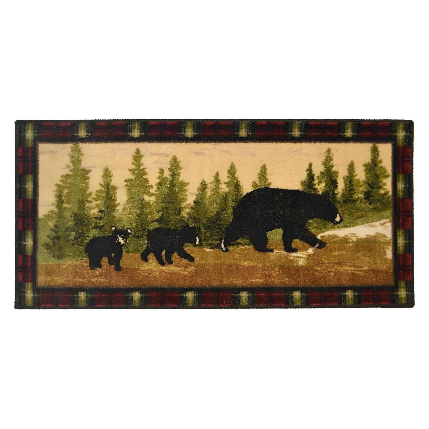 Cozy Cabin - Following Mama 20"x44" Oval- Washable, Made in the USA, 8mm pile height