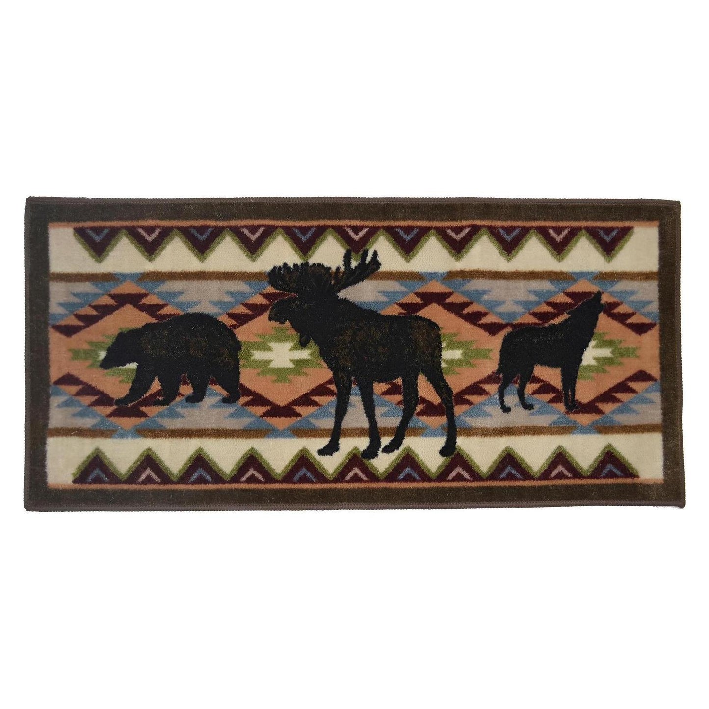 Cozy Cabin Woodland Party Washable; Slip-Resistant Back, Made in the USA, 8mm pile height