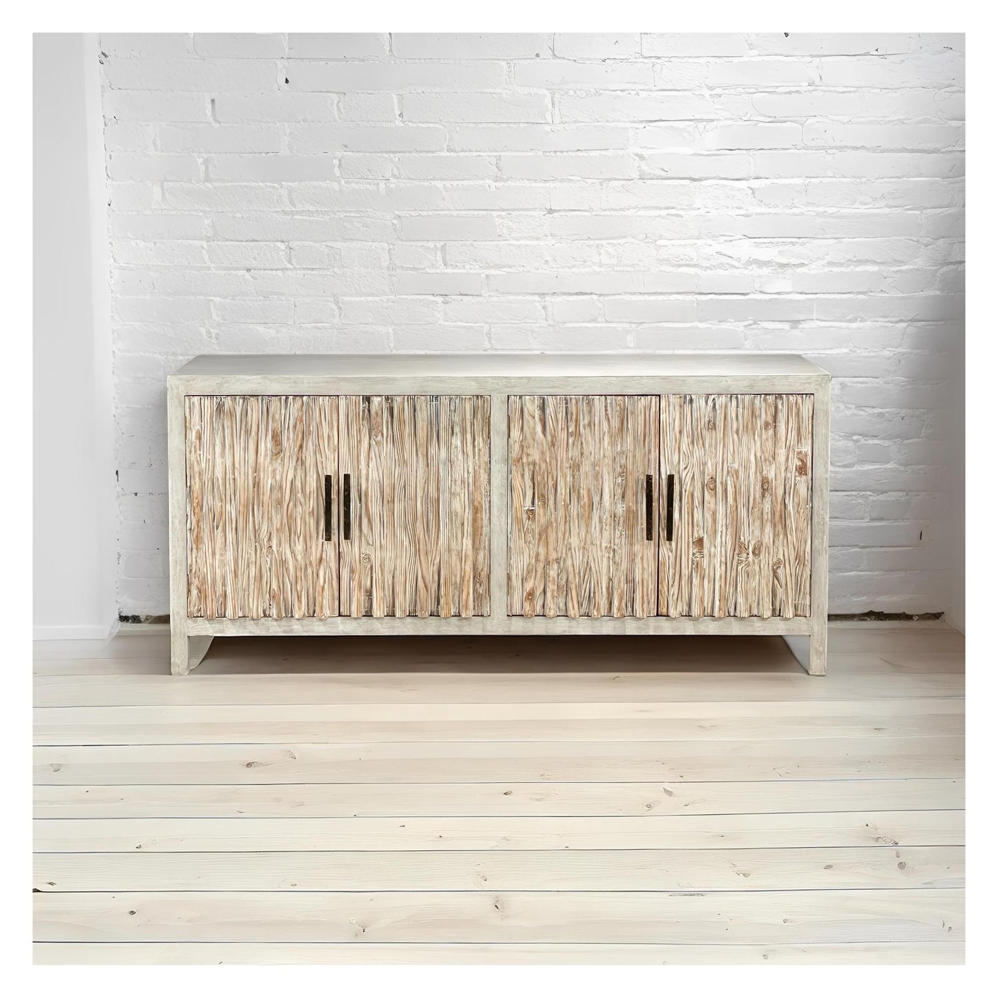 Petit Thouars Handmade Weathered Oak Dining Room Buffet Table 18x78x36 European Craft