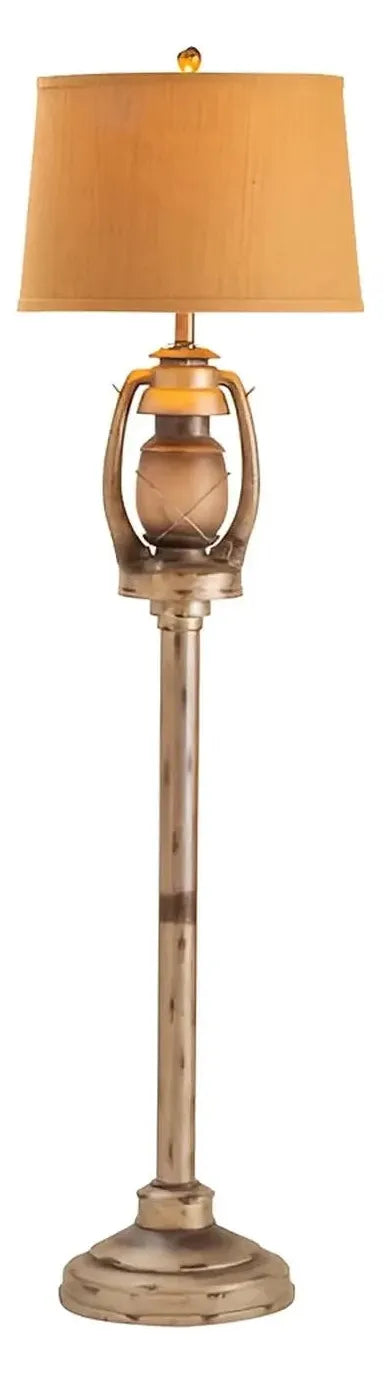 Vega Lantern of Lakehurst Floor Lamp, Grey, Rustic