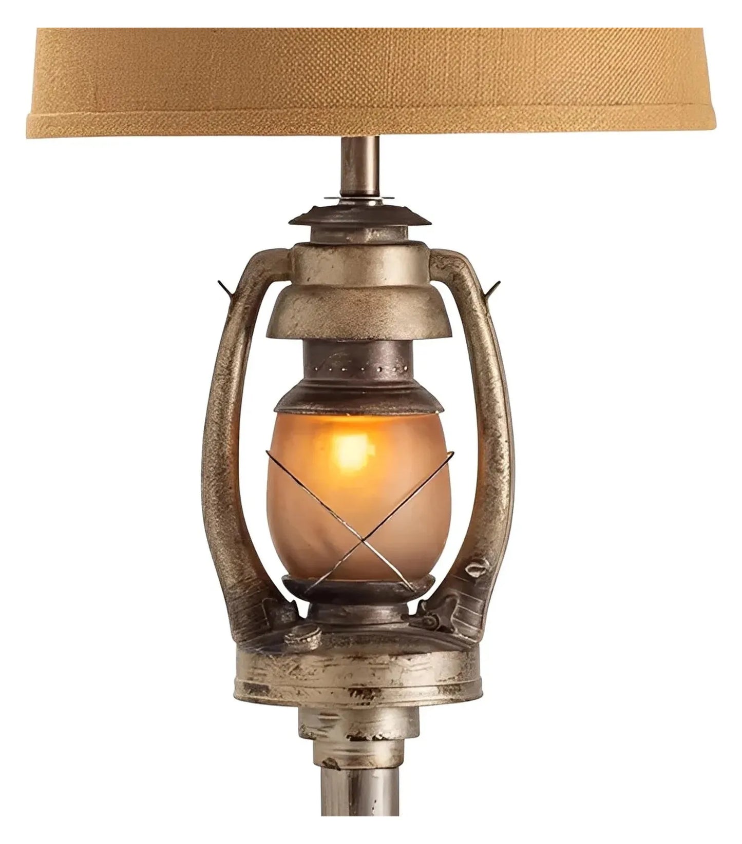 Vega Lantern of Lakehurst Floor Lamp, Grey, Rustic