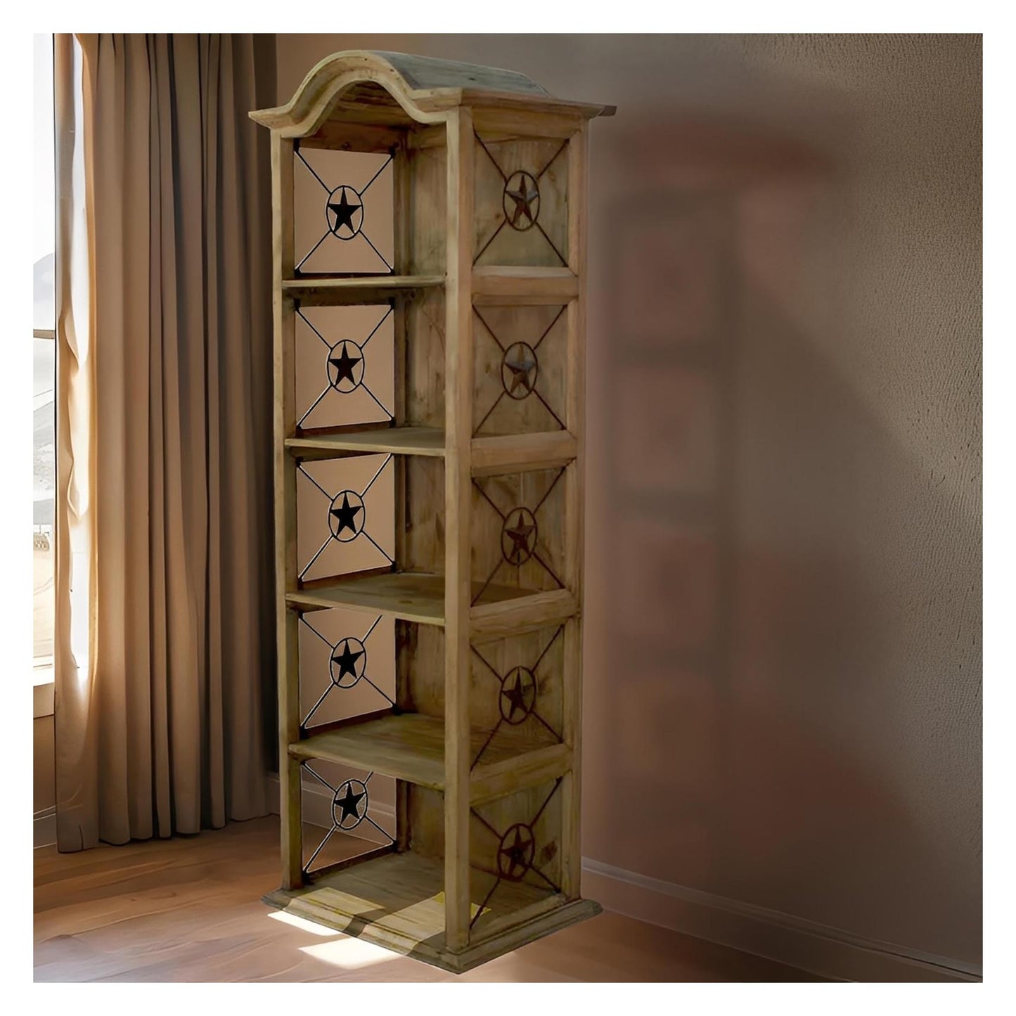 Panhandle Plains 24" Bookcase With Iron Stars