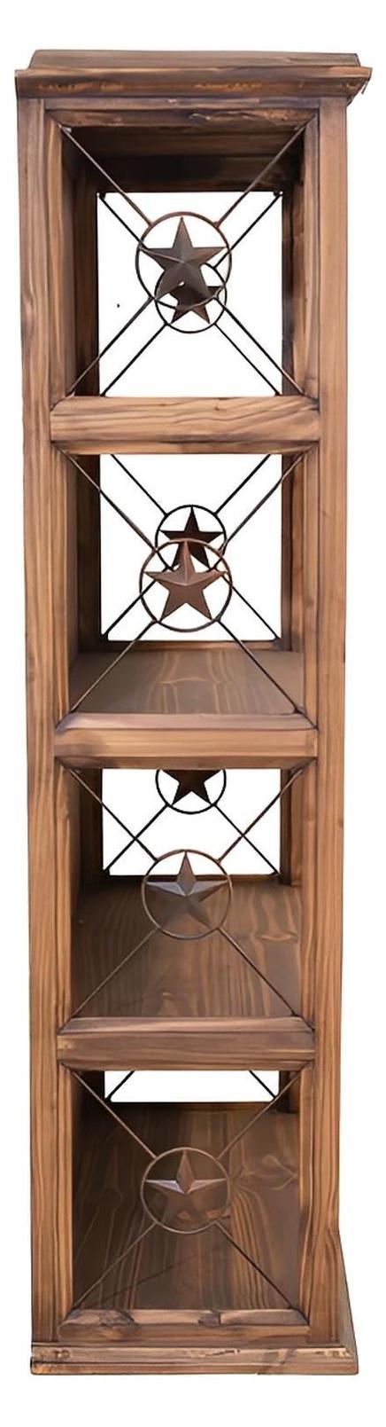 Cactus Plains 40" Bookcase With Iron Stars