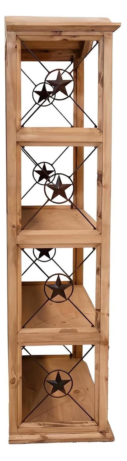 Wildflower Plains 40" Bookcase With Iron Stars