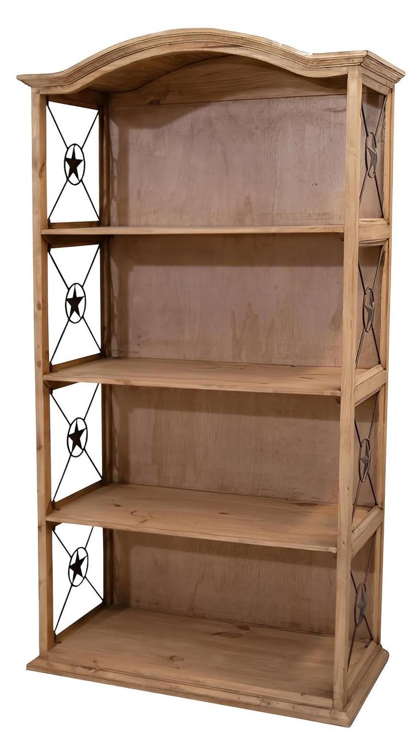 Wildflower Plains 40" Bookcase With Iron Stars