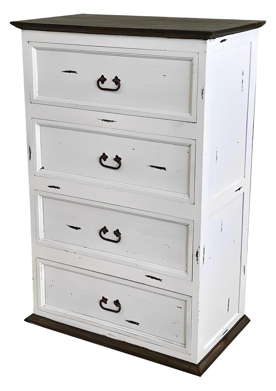 Brush Mountain Painted White Chest, 4-Drawers