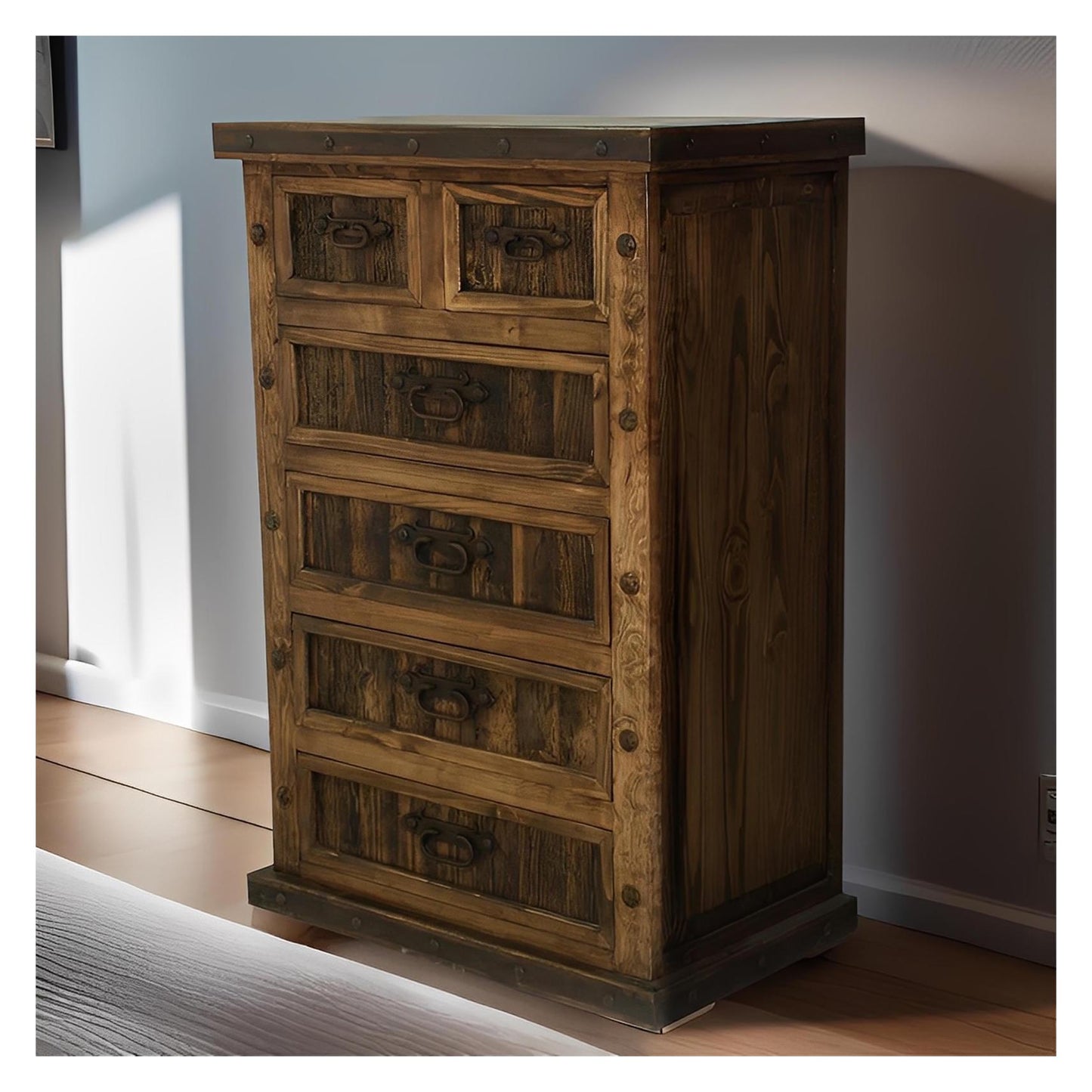 Cattail Canyon Chest 6 Drawer With Reclaimed Wood Panels