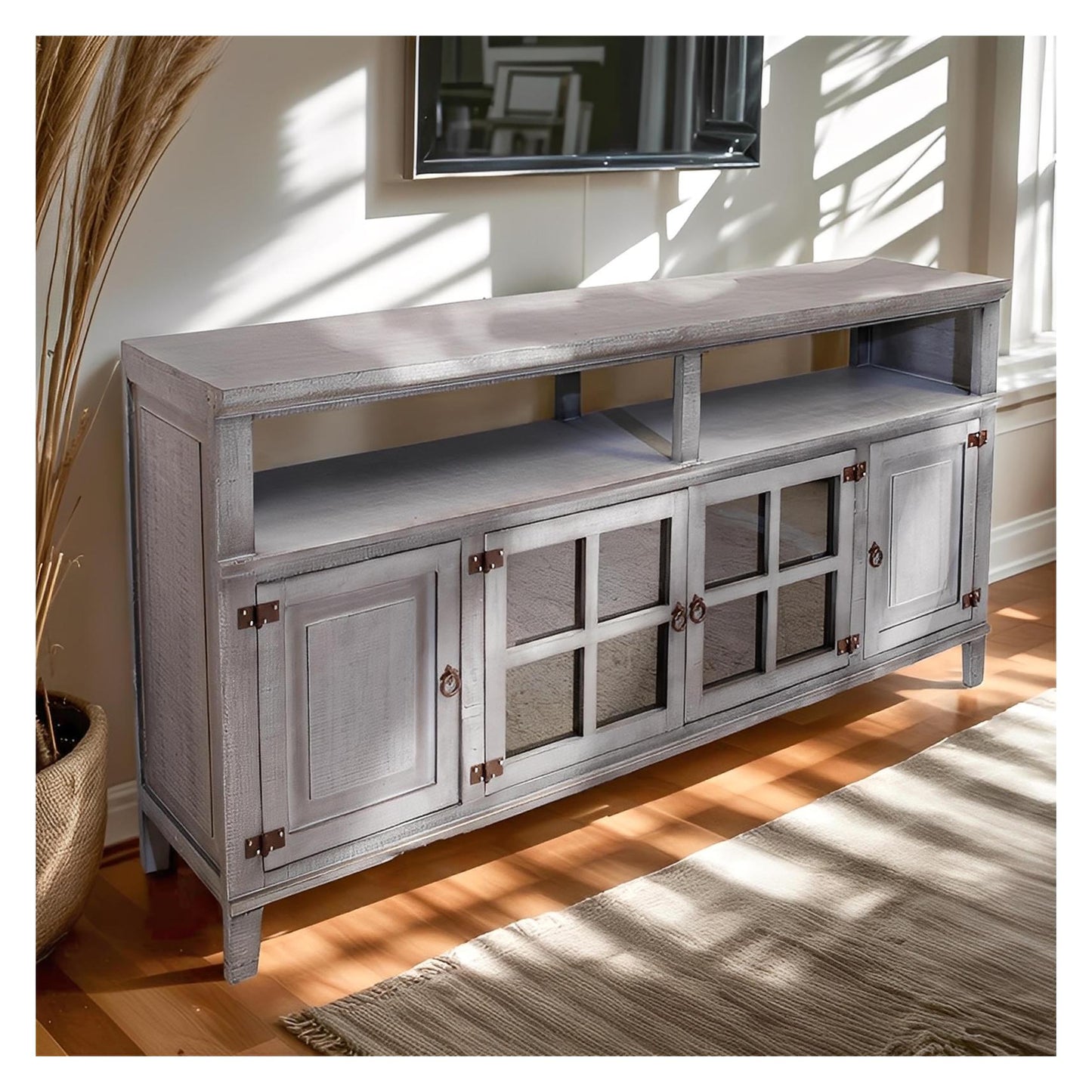 Del Rio Basin 72" Gray Tv Stand