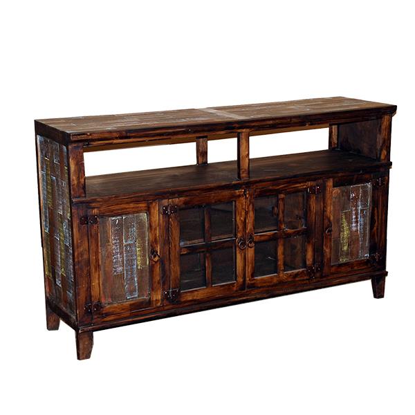 Red River Basin Tv Stand With Painted Reclaimed Wood