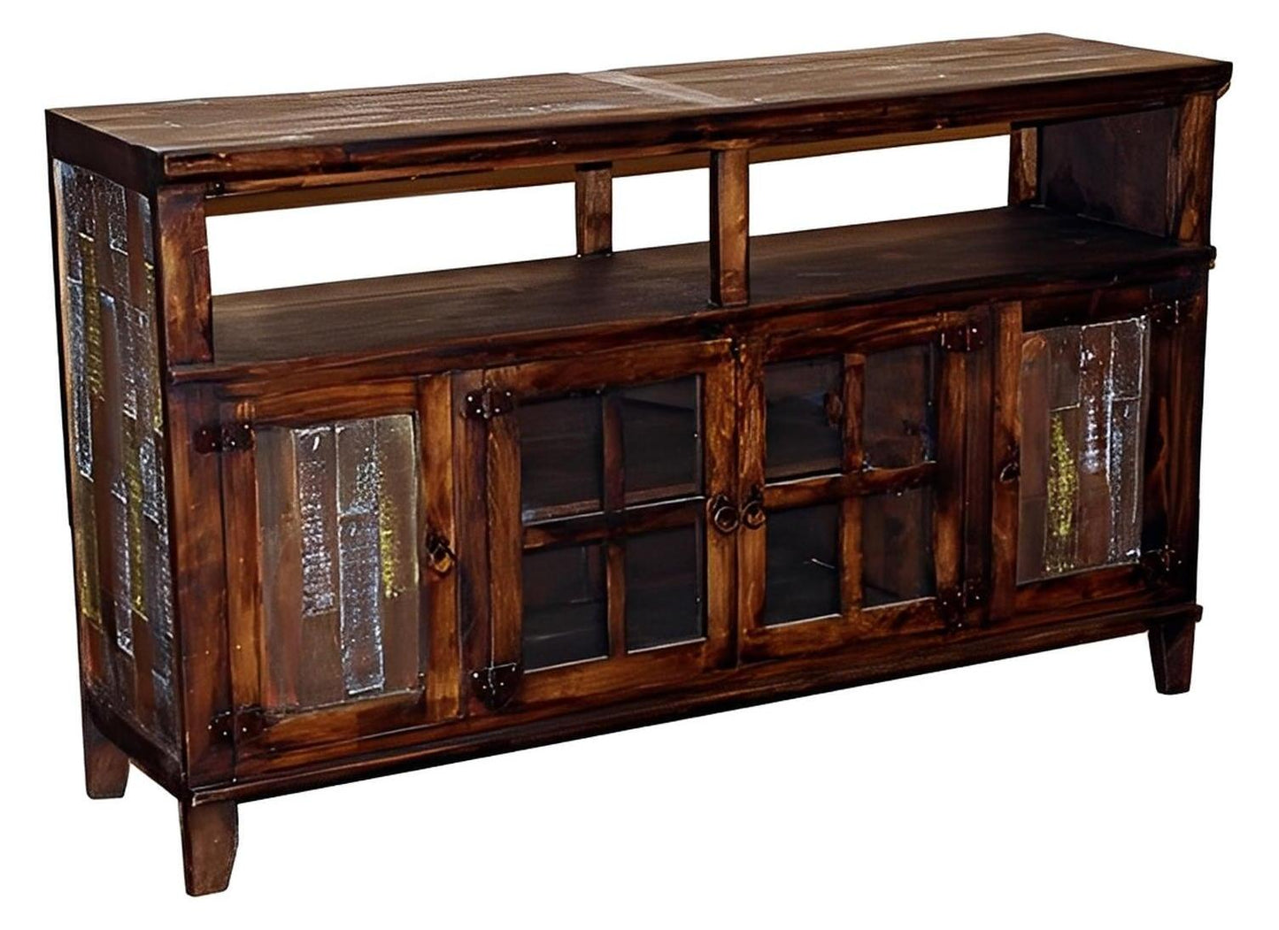 Red River Basin Tv Stand With Painted Reclaimed Wood