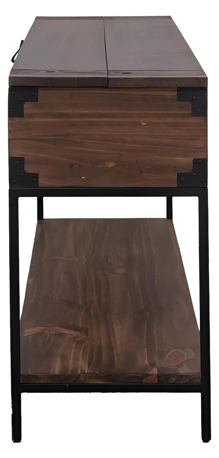 Mineral Canyon Dark Walnut Trunk Console with Open Top
