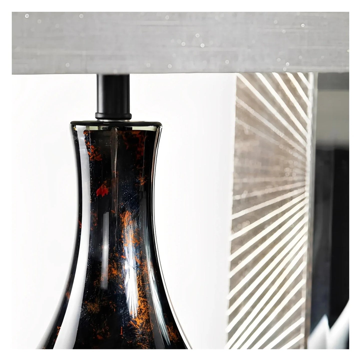 Elara of Deerfield Valley Table Lamps (2-Pack), Black, Transitional